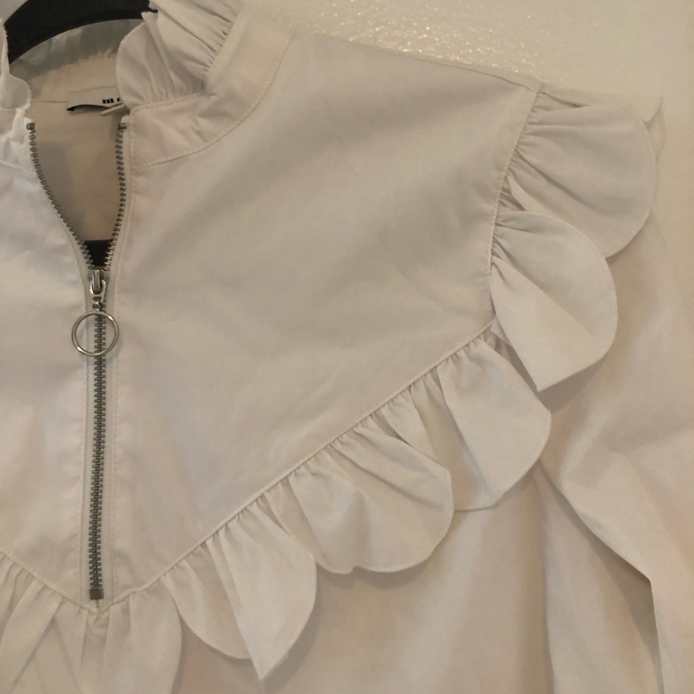 White Ruffled Blouse - Picture 4 of 4
